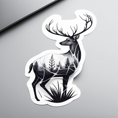Nature inspired cute deer cutout on Isolated Transparent Background generative ai technology