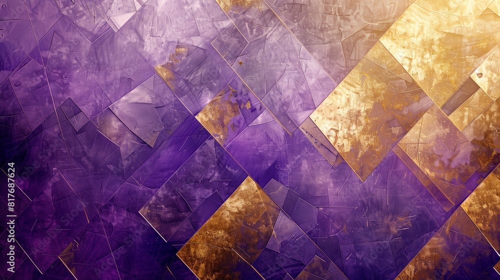 Aufkleber abstract background, with layers of geometric shapes arranged in a mosaic-like pattern, blending sha