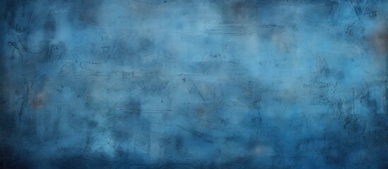 Abstract grunge background featuring a blue decorative plaster texture and a vignette offering copy space for design