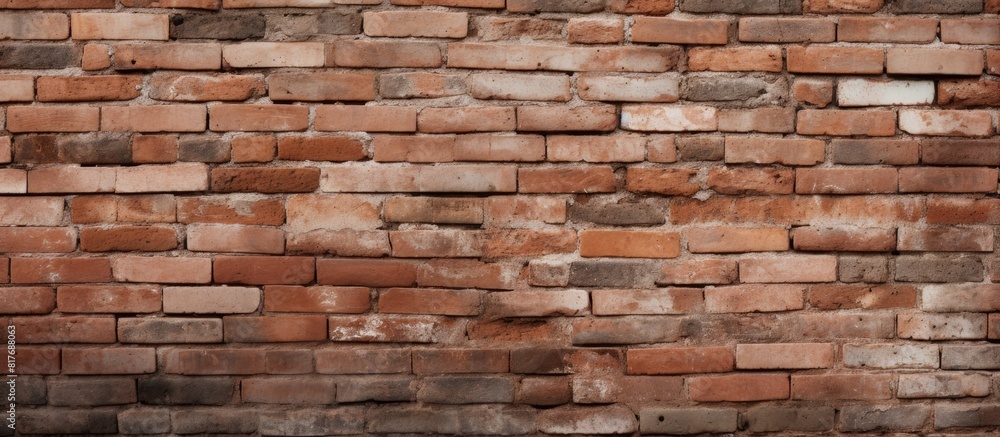 Poster A simple design displaying the textured brick wall as a background leaving plenty of space for copy