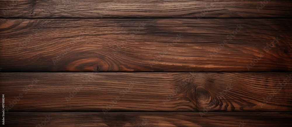 Poster An image of a dark wood texture background with a worn natural pattern providing ample space for copying