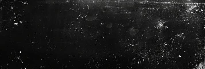White dust and scratches on a black background: The texture of dirt on glass