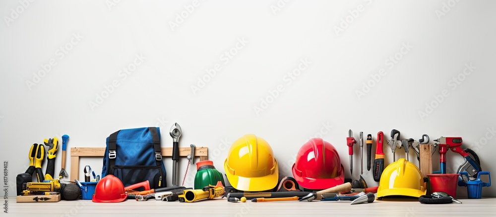 Poster a kids tools kit is showcased in a copy space image with a clean white background