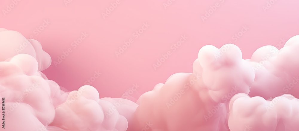Poster A pink background with empty speech bubbles leaving space for text or images. Creative banner. Copyspace image