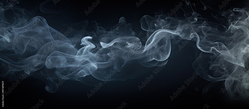 Aufkleber a copy space image of smoke particles dispersing against a dark backdrop