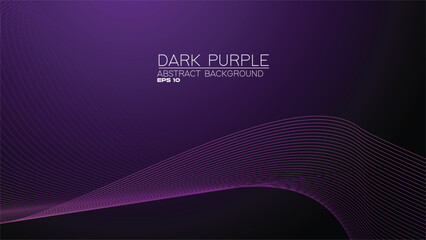 Dark Purple abstract background with curve line