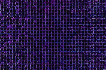 Abstract dark purple digital noise texture, futuristic 3D tile background