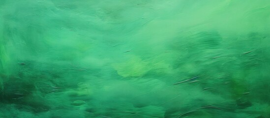 Fototapeta premium The art canvas background displays a green abstract texture with no content providing ample space for copy