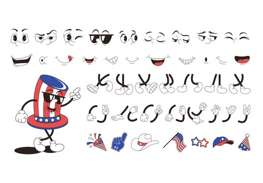 Uncle Sam Hat Character Creator Kit