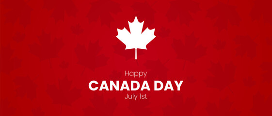 Happy Canada Day.Background banner. Vector illustration. 