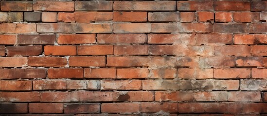 Obraz premium An old brick wall adorned with a retro pattern leaving ample space for images