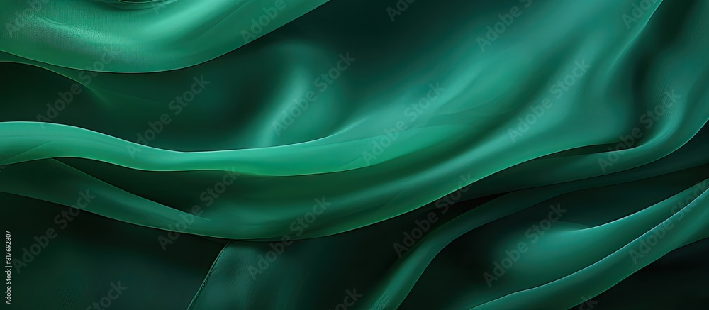 Leinwandbilder Abstract background with a green fabric texture perfect for using as an empty template Copy space image