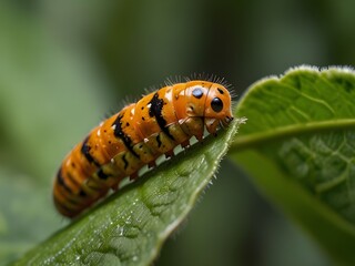 close up of a caterpillar