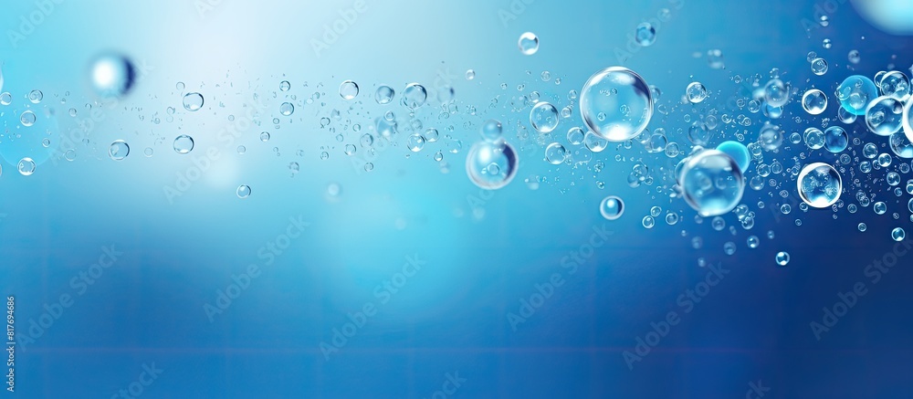 Aufkleber A copy space image featuring a vibrant blue background adorned with a mesmerizing burst of bubbles