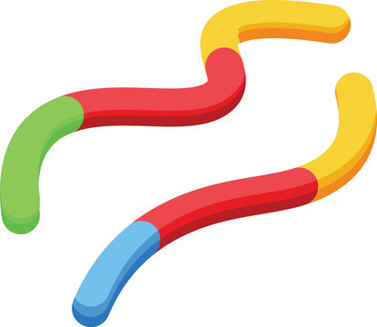 recommend clip art: Set of three vibrant cartoon boomerangs depicted in a playful, dynamic arrangement, isolated on a white backdrop