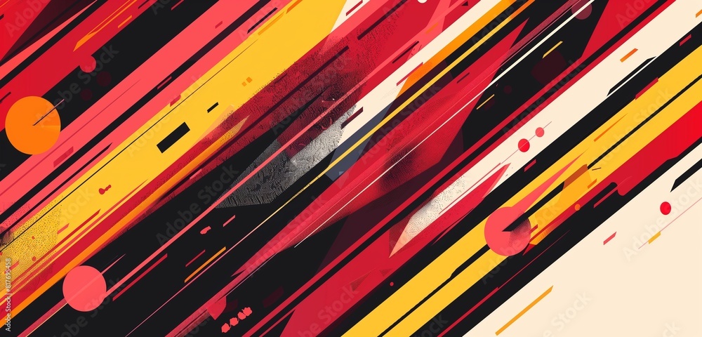 Poster Abstract background, dynamic geometric striped pattern, using bold angles and diagonal lines 