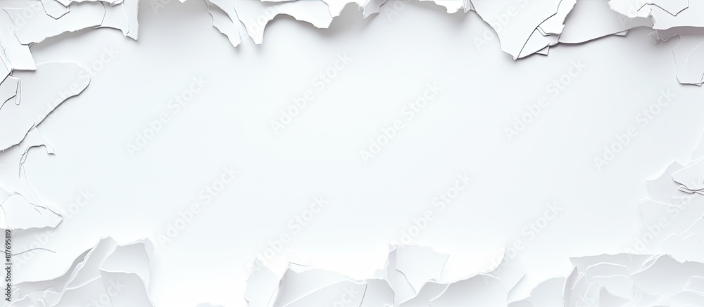 Poster torn paper with copy space image on a white backdrop
