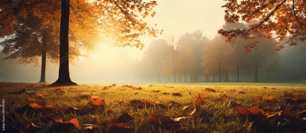 Aufkleber autumn time a season characterized by falling leaves cool temperatures and earthy colors is perfect 