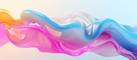 Obraz premium Pastel background with flowing liquid creating a copy space image