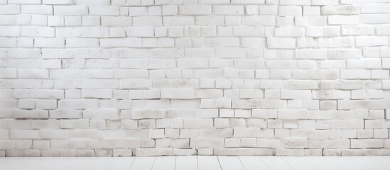 Photo of a white brick wall with copy space image