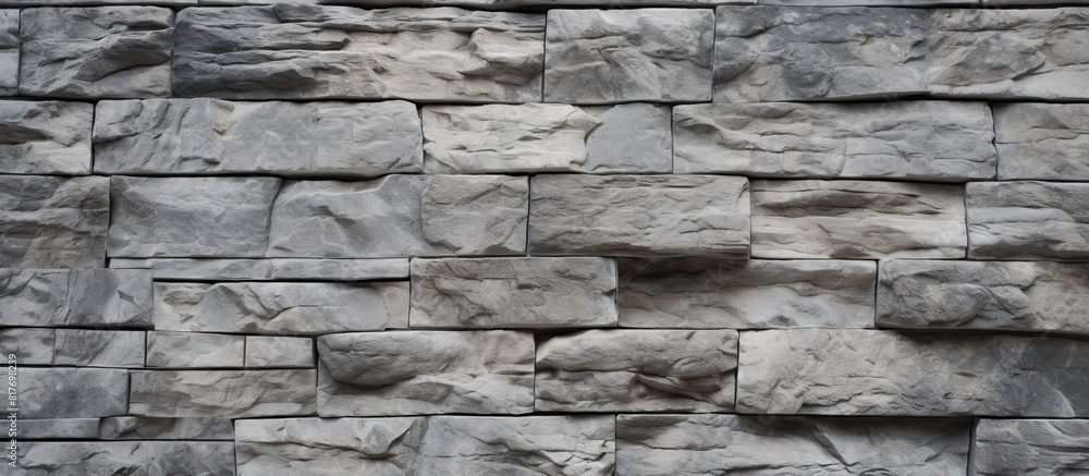 Poster a textured uneven gray stone wall serves as the backdrop for a simple rock blocks background the ima