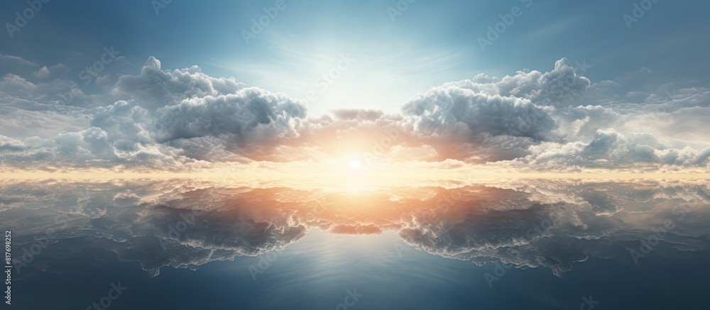 Poster a stunning wallpaper featuring a serene image of the sun s reflection on a water pool surrounded by 