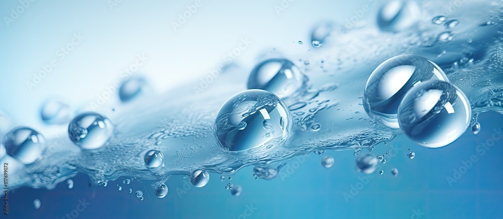 Poster Close up view of water bubble foam ideal for Nature and Macro Photography Copy space image