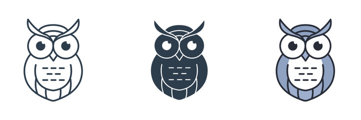 Owl Icon Halloween theme symbol vector illustration isolated on white background