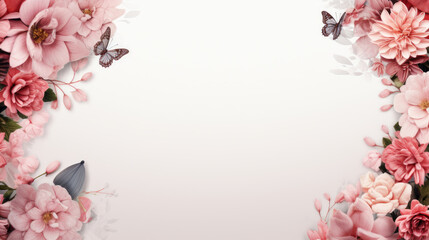 Obraz premium flower frame background