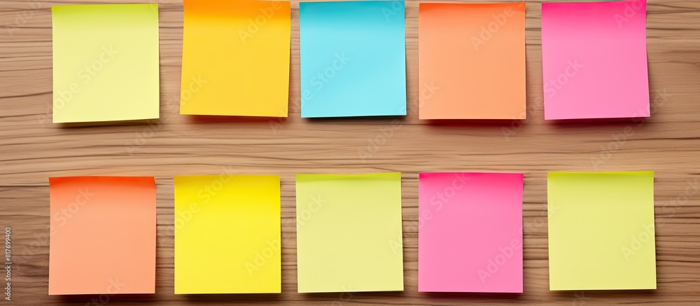 Poster isolated on a white background a copy space image shows sticky notes