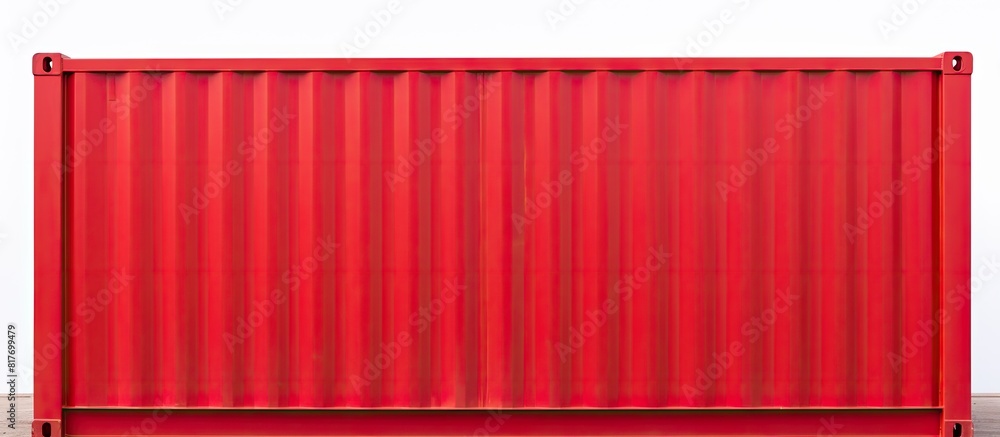 Poster closed big red box isolated on white background with copy space image