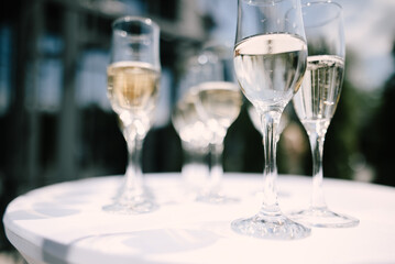 glasses of champagne