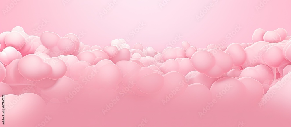 Poster A pink background with empty speech bubbles leaving space for text or images. Creative banner. Copyspace image