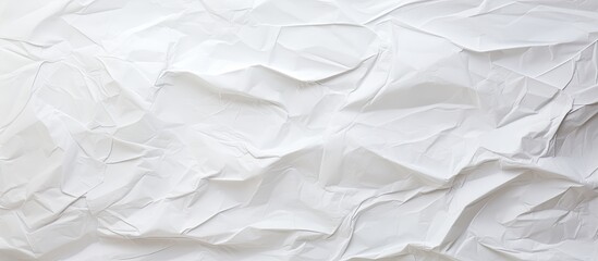 Fototapeta premium The white crumpled paper provides a textured background perfect for adding copy space image