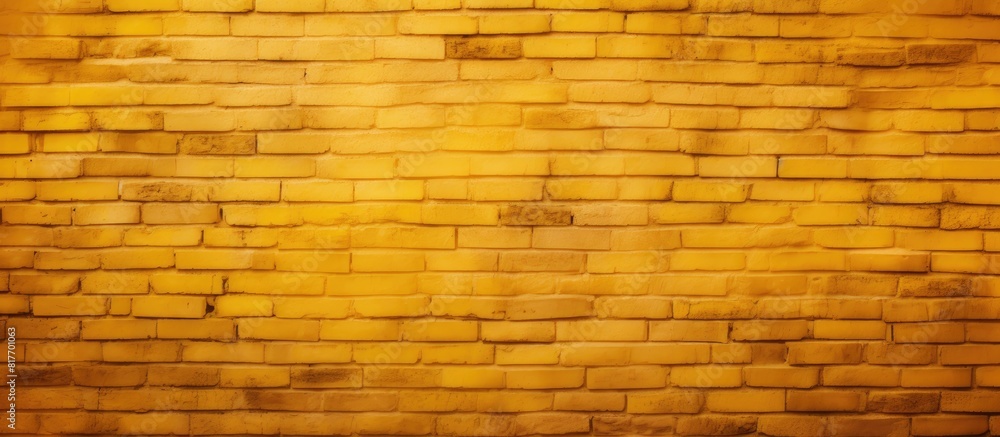 Poster abstract textured background of a yellow gold brick wall with copy space image