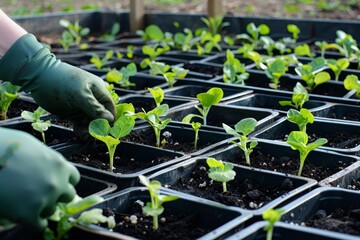 Caring for seedlings and planting in the organic garden