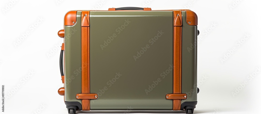 Poster The image shows a traveler s suitcase on a white background with plenty of empty space around it for any additional content