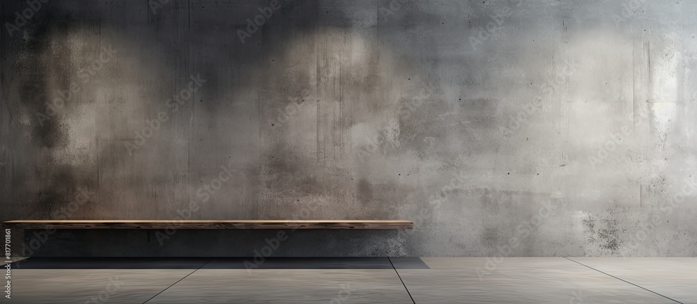 Poster a dark concrete wall serves as the backdrop for the loft offering a textured and industrial aestheti