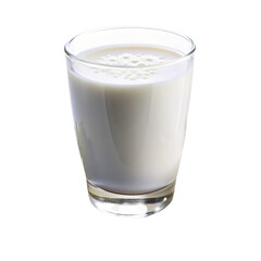 A bottle of milk with a white cap isolated on transparent background