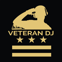 veteran logo design vector illustration
