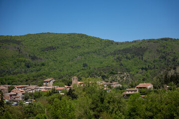 Obraz premium village in the mountains village in region Bugarach