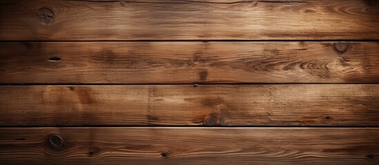 Naklejka premium Top view of a wooden background with a branded identity template providing ample copy space for customization