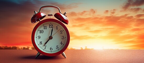 Set your alarm clock for tax time. Creative banner. Copyspace image