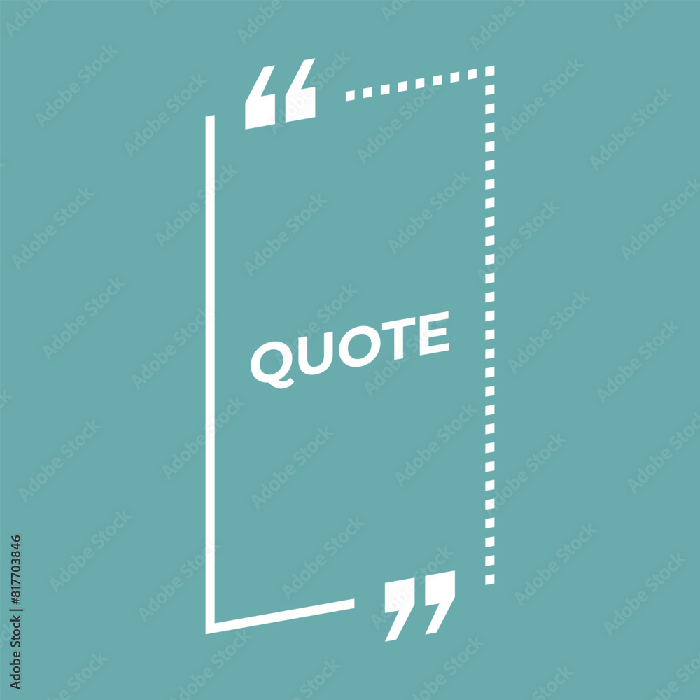 Poster quote frame. rectangle shape. textbox for comment, title, citation, chat, note, mark and info. vecto