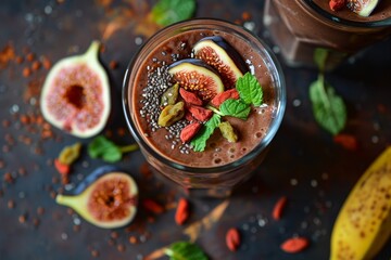 Chia seed smoothie with fruit