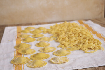 handmade tagliatelle and ravioli