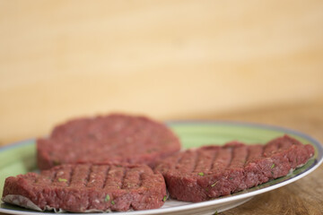raw beef hamburger