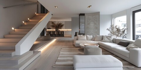 Fototapeta premium Scandinavian minimalist interior