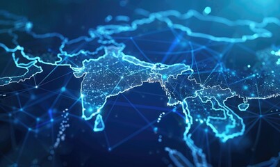 Radiant network spanning India's digital map