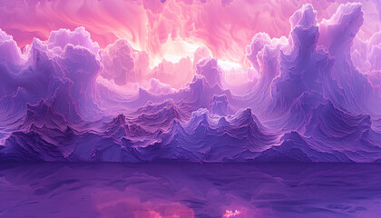 Abstract repetitive pattern of royal purple twilight skies, gradually changing over time